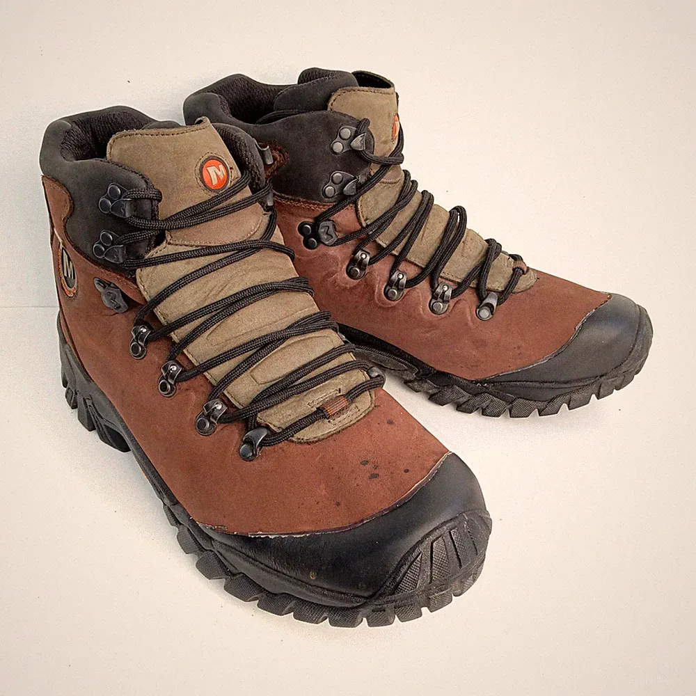 Merrell Perimeter GTX Coffree Bean Backpacking Boots Men’s Size 14 Brown Leather