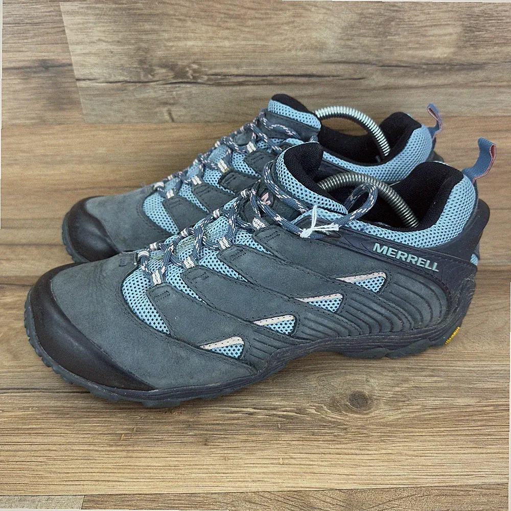 Merrell Ridgepass Hiking Shoes Women Size 11 Granite/Eggshell Blue Outdoors
