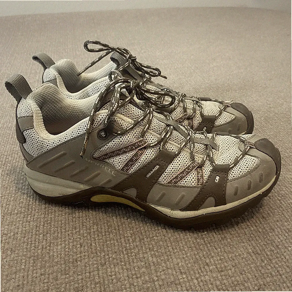 Merrell Shoes Womens Size 9 Gray Mesh Cushioned Hiking Trail Sneakers J58282