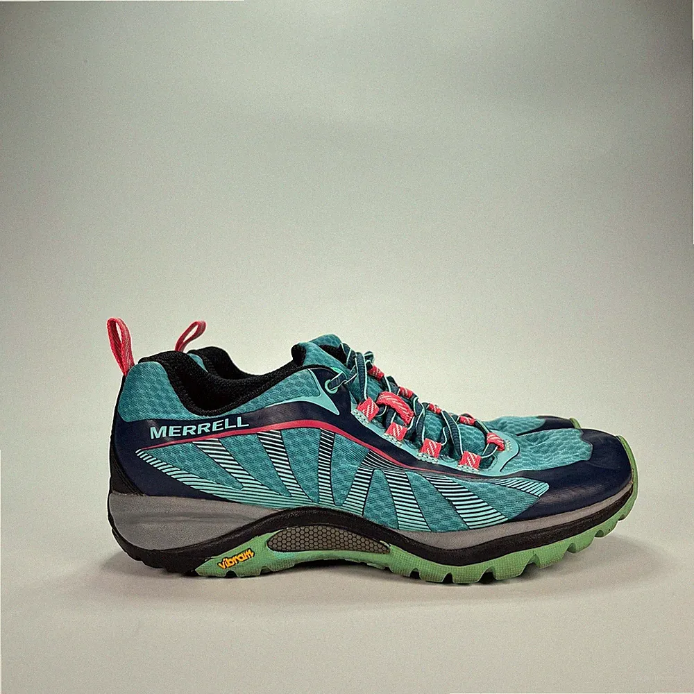 Merrell Siren Edge 3 Blue Teal Outdoor Trail Hiking Shoes J35514 Women's Size 7