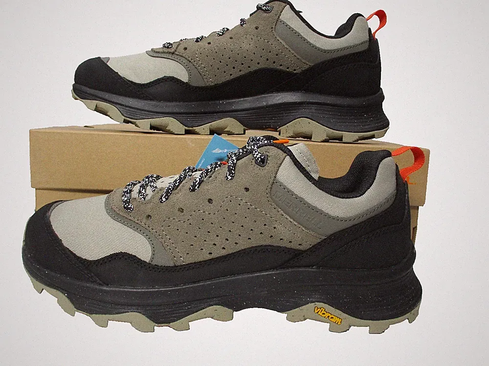 Merrell Speed Solo Black/Boulder Sneaker Shoes Trail Hiking Mens Sz 10 M