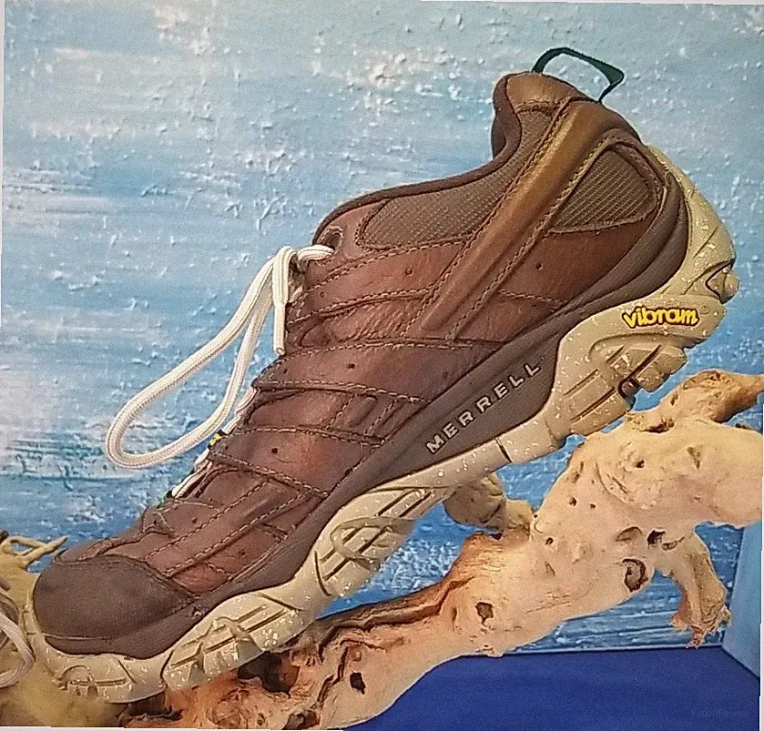 Merrell Women's Moab 2 Boots Earth Day Hiking Shoes Sz 9 Rainbow Eyelets Brown