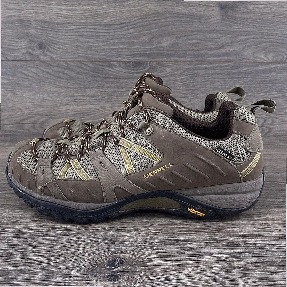 Merrell Women's Siren Sport GTX Hiking Shoes Size 9.5 Brown Lace Up Low