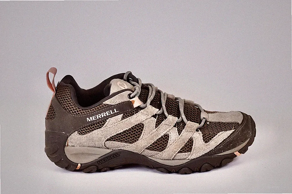 Merrell Womens Alverstone J033034 Brown Pink Trail Low Hiking Boots Shoe Size 10