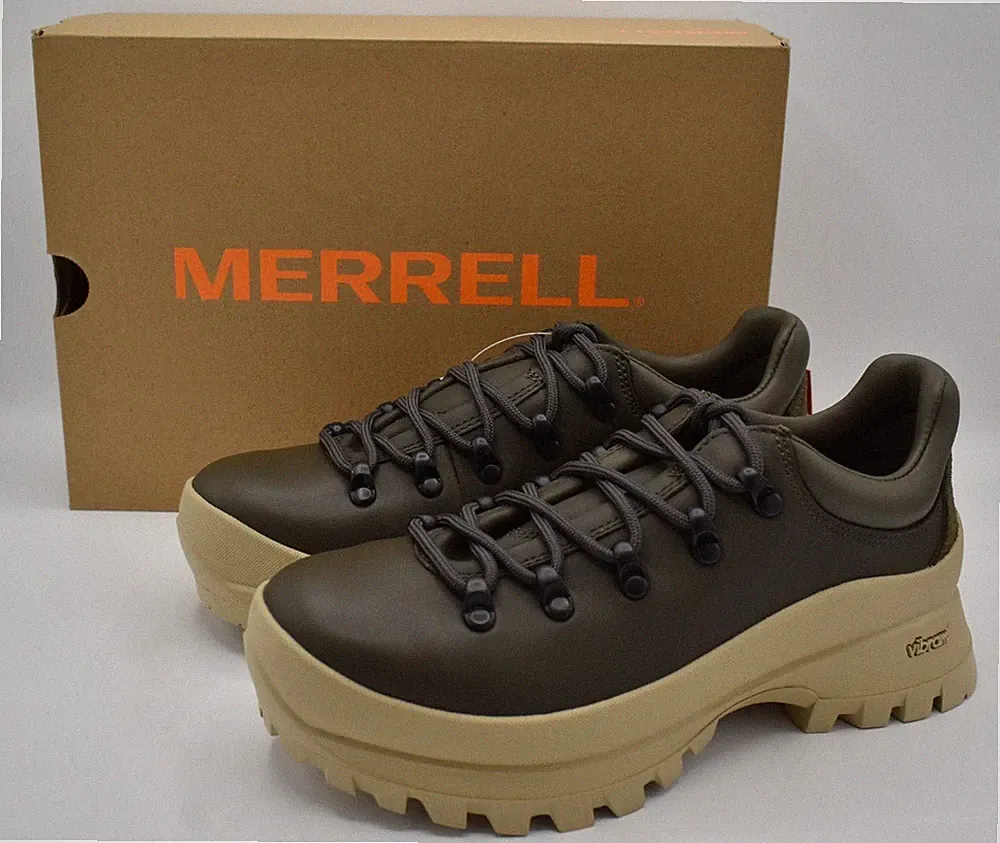 Merrell Womens Size 7 Bristol Olive Green Leather Low Hiking Shoes