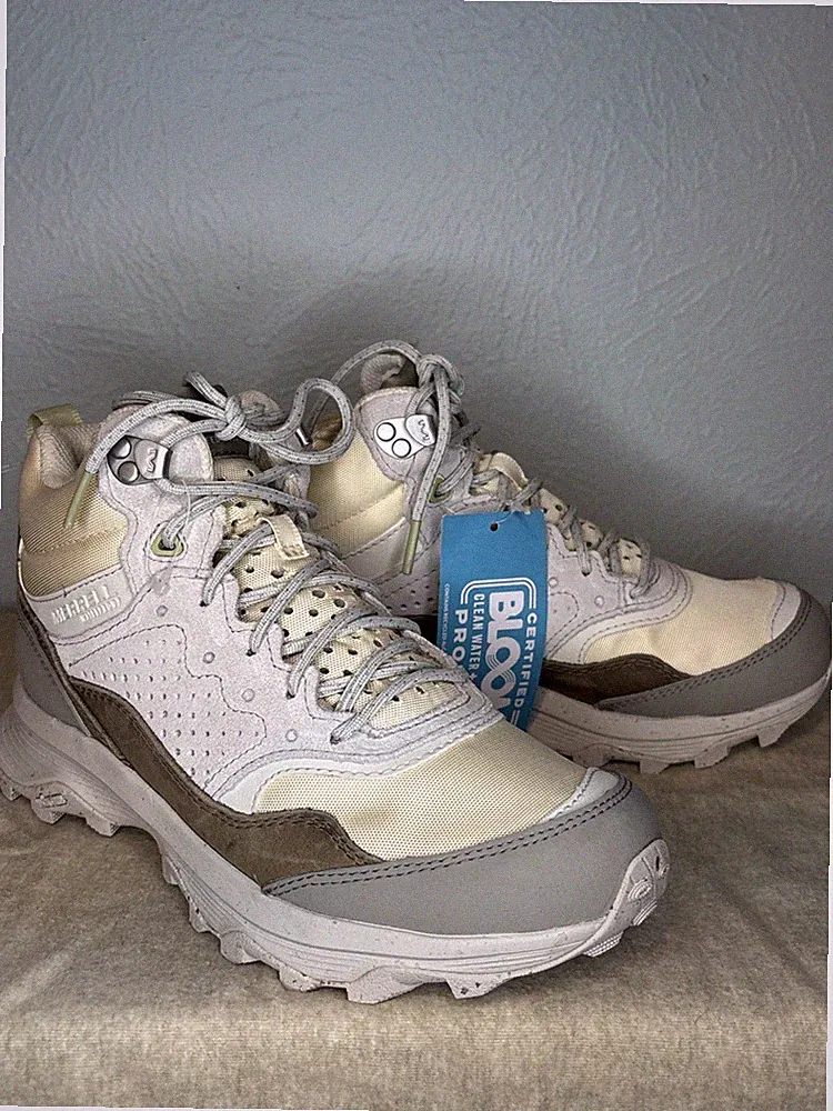 Merrell Womens Suede Mid Hiking Boots Speed Solo Smoke 7.5 NWT