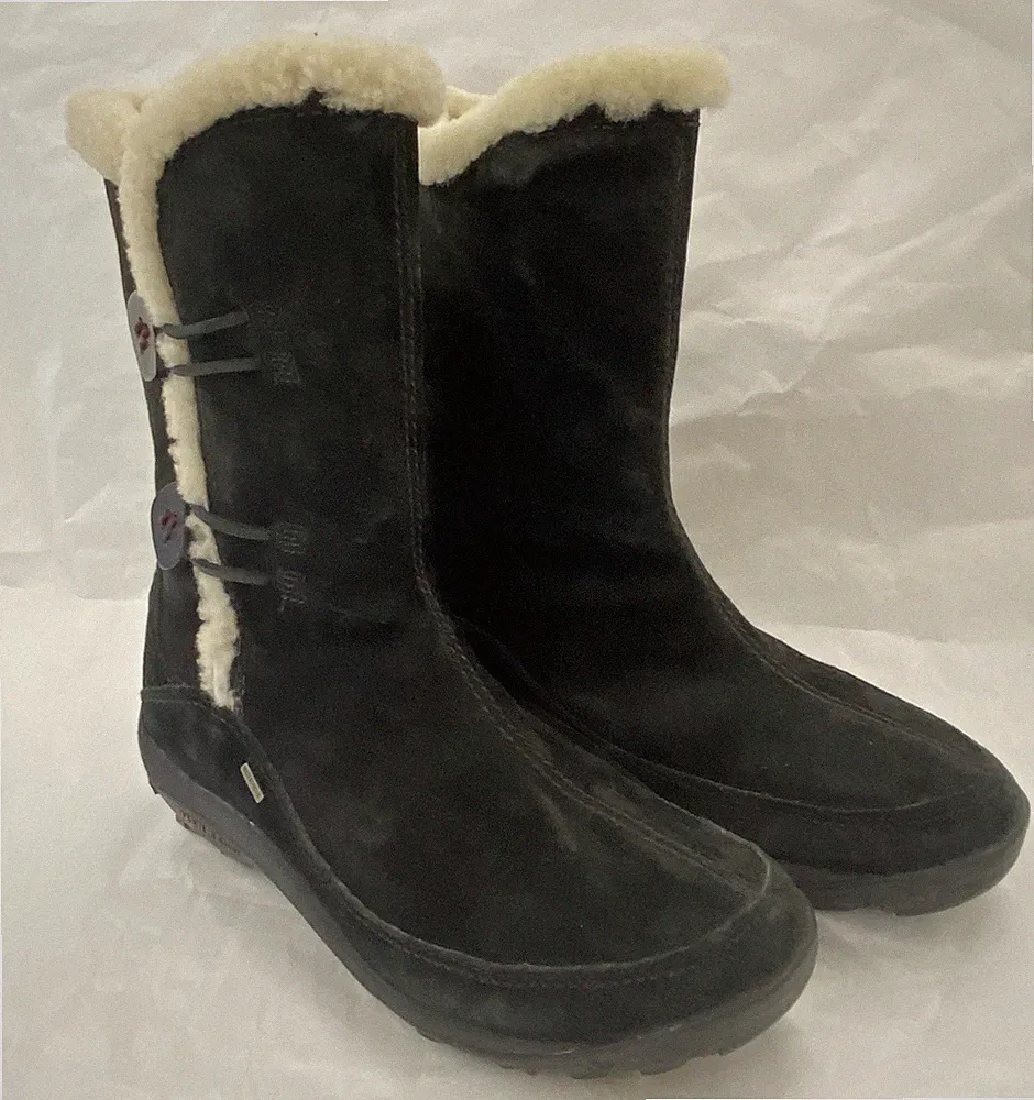 Merrell Yarra Boots Womens Size 9 Suede Waterproof 200 Gram Primaloft Black