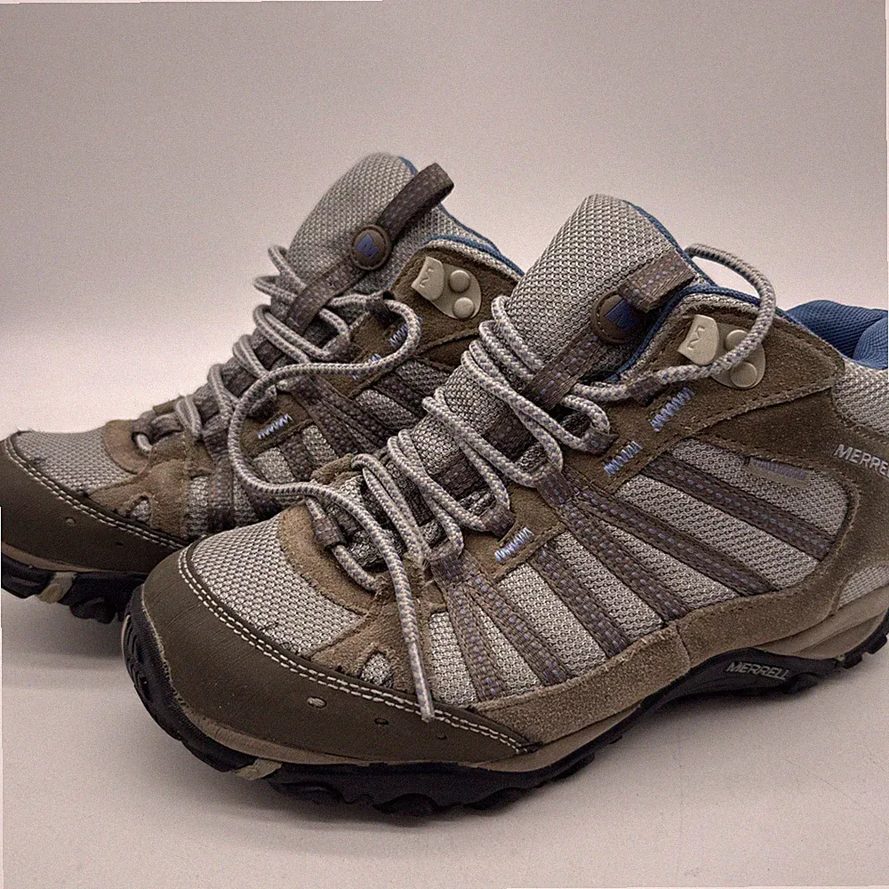 Merrell Yokota Mid Waterproof Women’s Hiking Boots Brindle Size 6 Trail