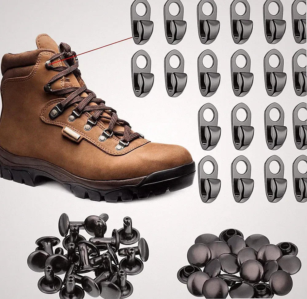 Metal Boot Lace Hooks 20 Sets Eyelets Outdoor Speed Buckle Hiking Shoes Boots