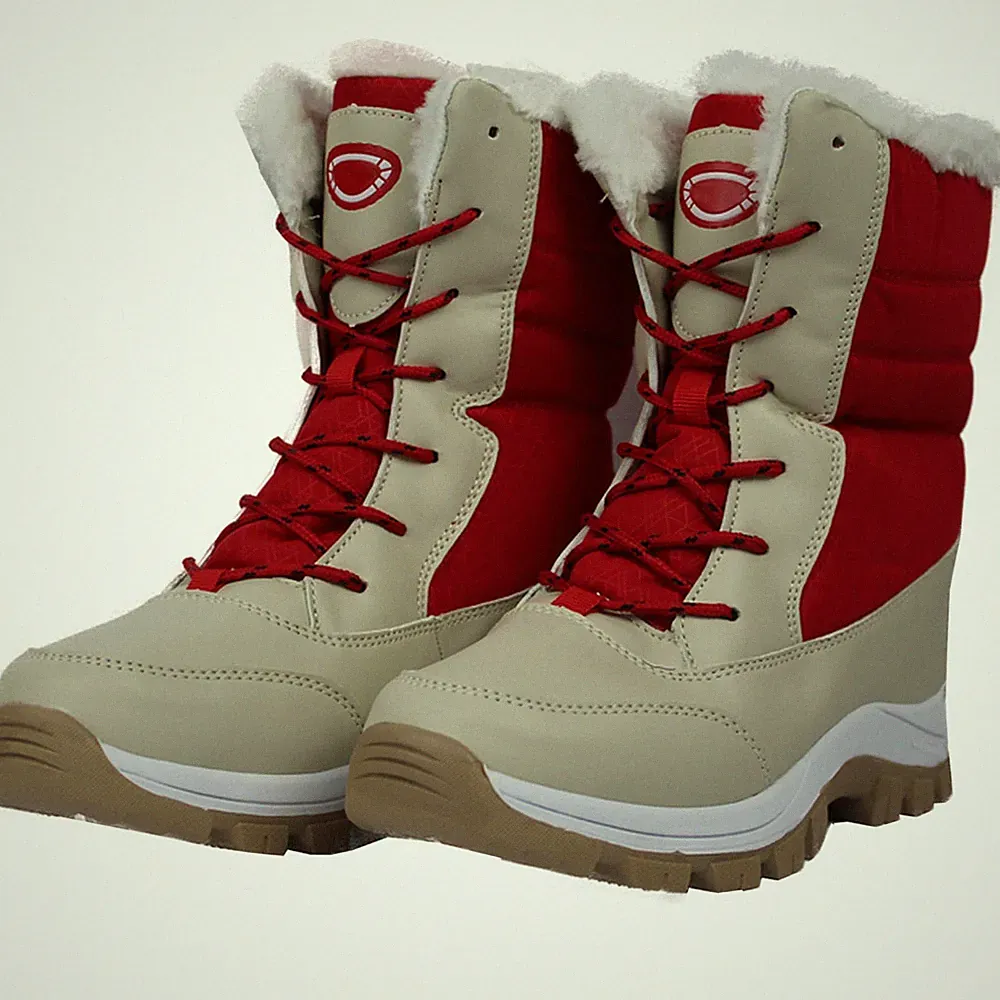 Mid-Calf Snow Boots for Women Faux Fur Winter Shoes Warm Outdoor Hiking Boots