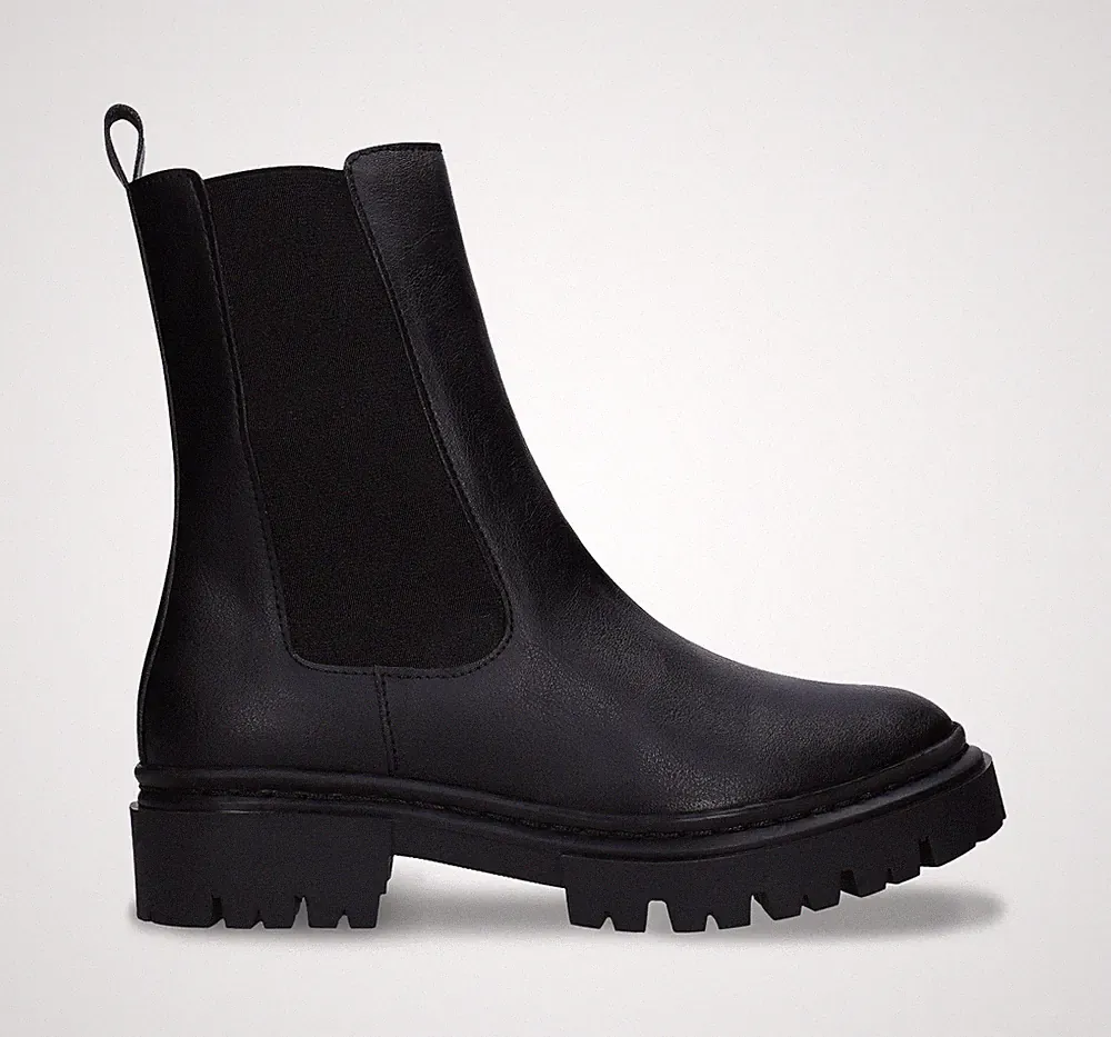 Mid calf vegan leather boots for women chelsea size 5-10 confident lasting style