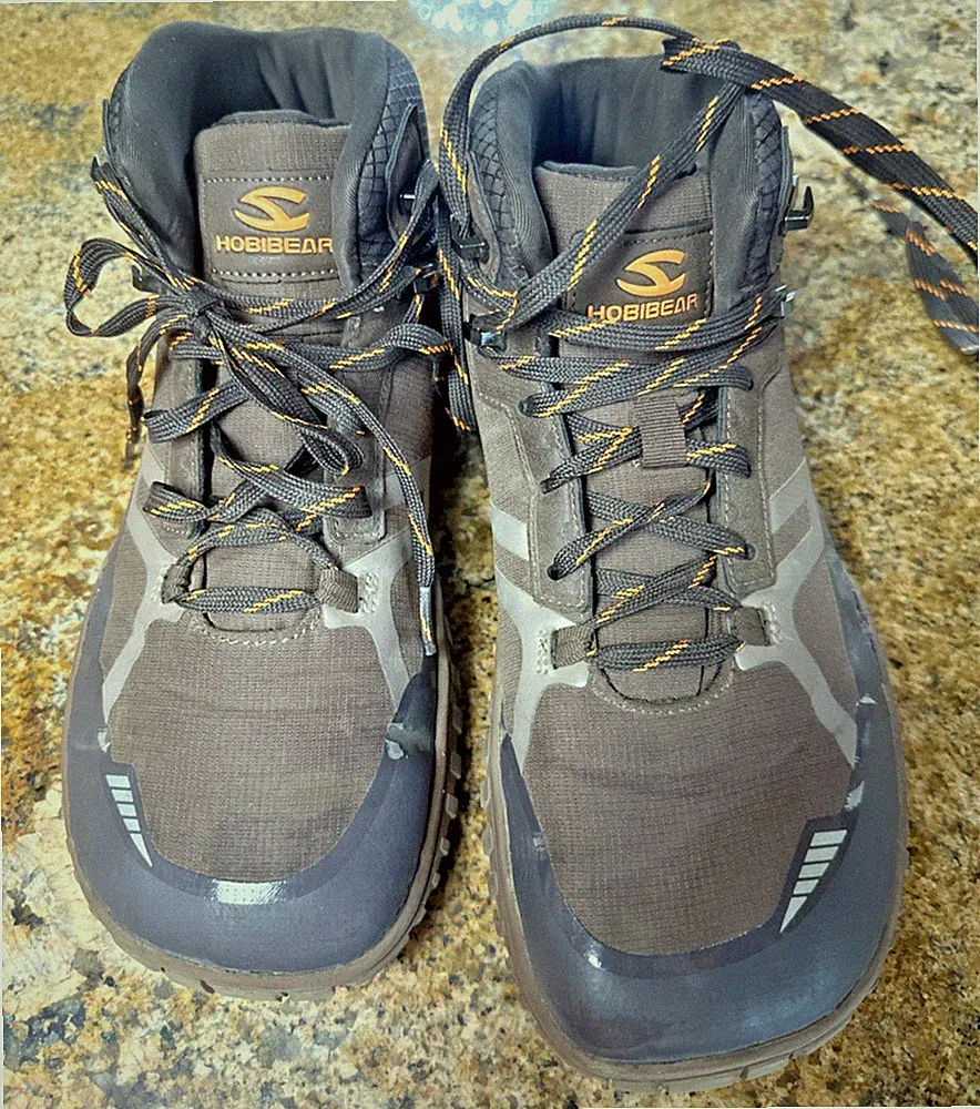 Mid Top Hiking Shoes Unisex Wide Toe Barefoot Boots Lace up Non-Slip Trail Eur43