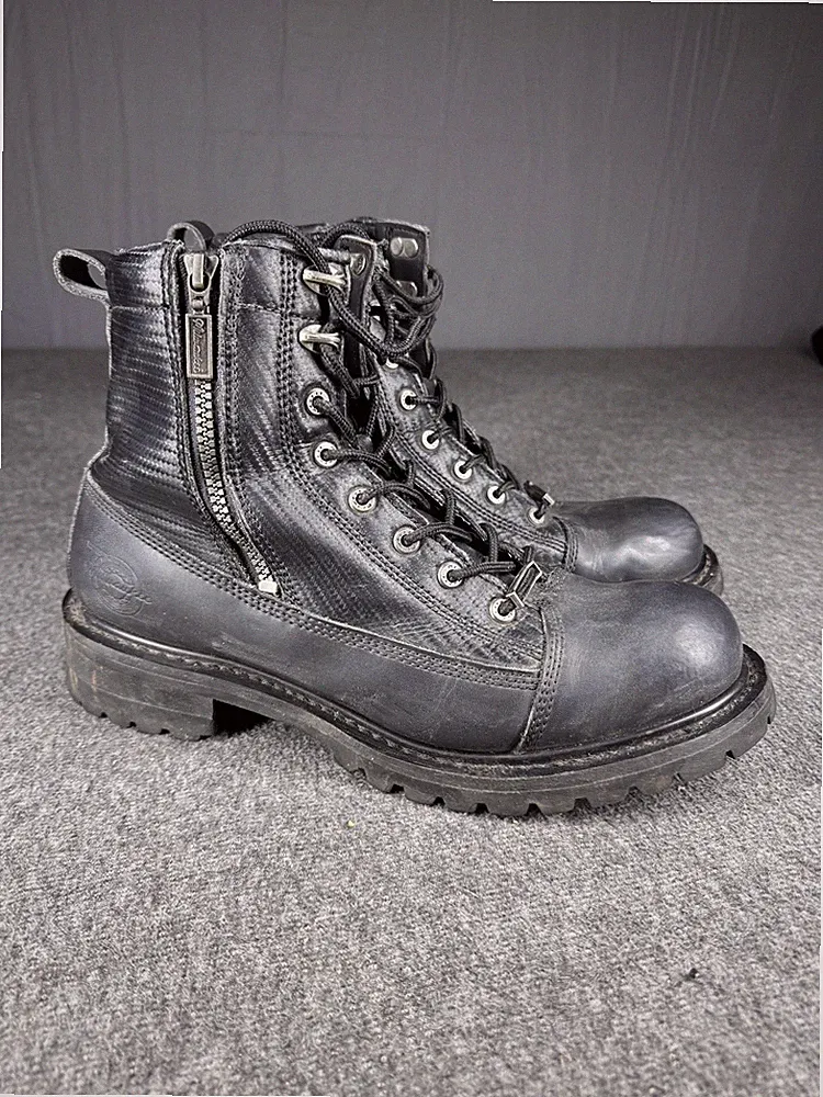 Milwaukee Boots Mens Size 11.5 Freedom Flex Motorcycle Zip Side MB408