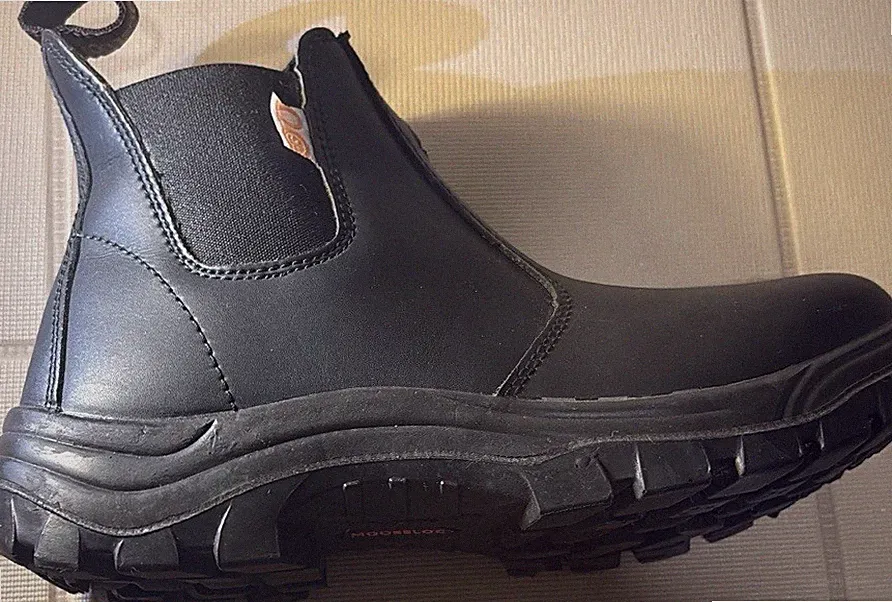 Mooselog Black Slip-On Industrial Work Boots CSA Safety Standard Durable