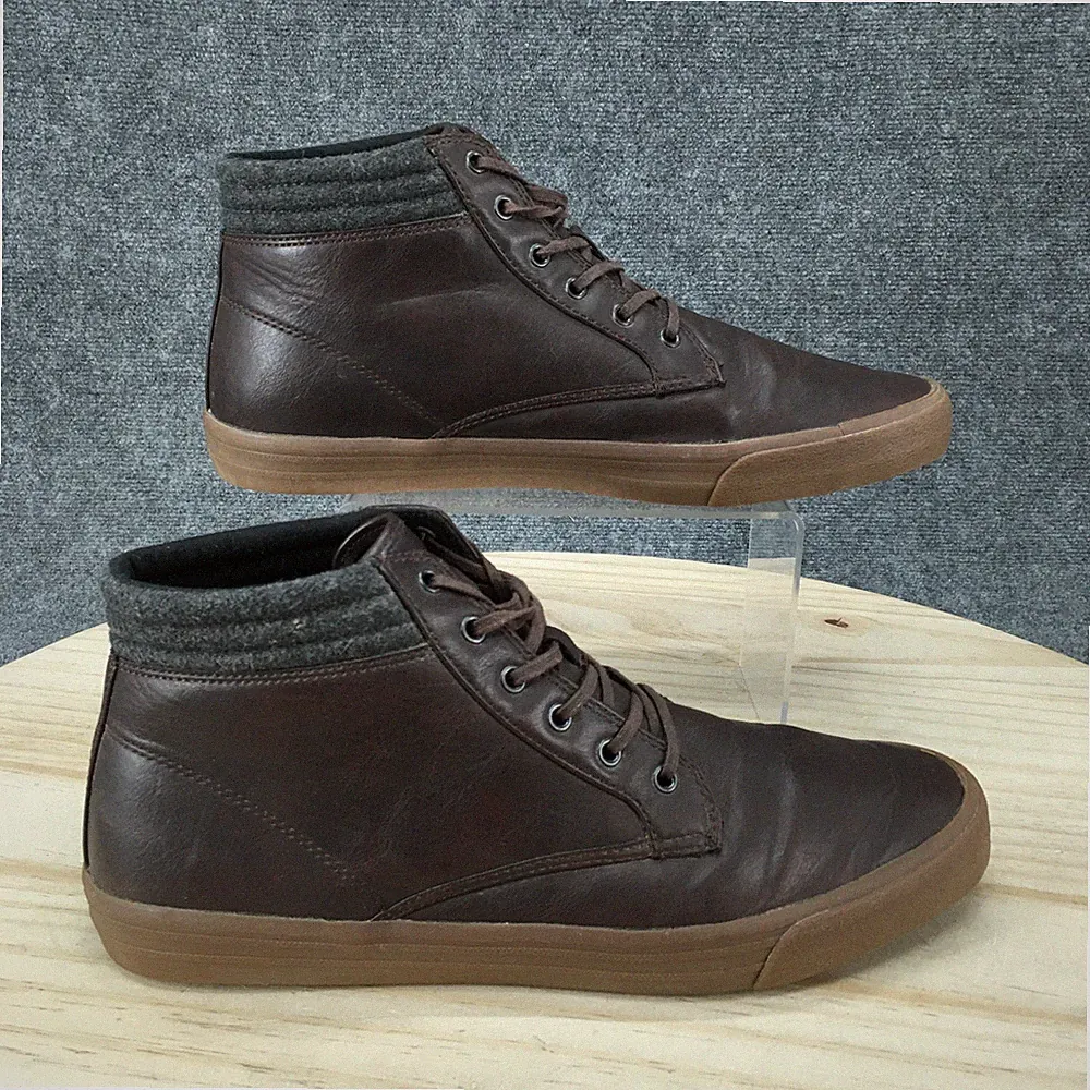 Mossimo Supply Co. Boots Mens 11 Chukka Brown Faux Leather Lace Up Ankle Top