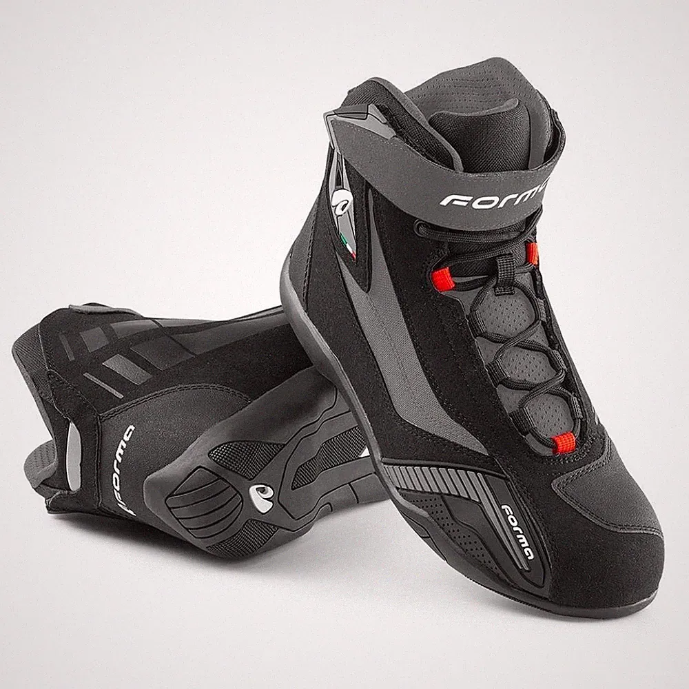motorcycle boots | Forma GENESIS black gray urban city street riding shoe ride