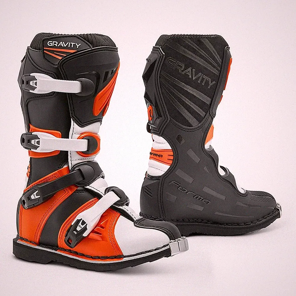 motorcycle boots | Forma GRAVITY (UNBOXED) youth motocross kids mx orange ktm