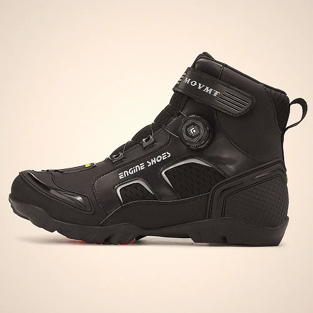 Motorcycle Boots Men's Anti Slip Motorbike Riders Shoes Racing Walking Sneakers