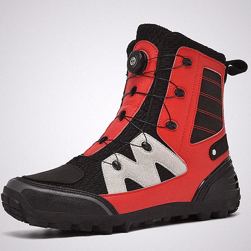 Motorcycle Boots Men's Casual Shoes Microfiber Leather Motocross Riding Boots