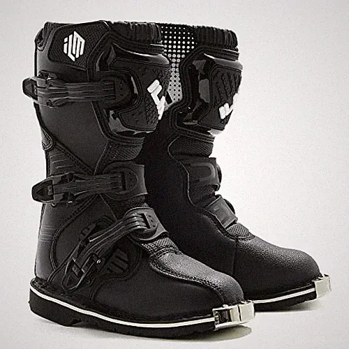 Motorcycle Boots Waterproof ATV Motorcross Dirt Blike for Men 1 Black-kids