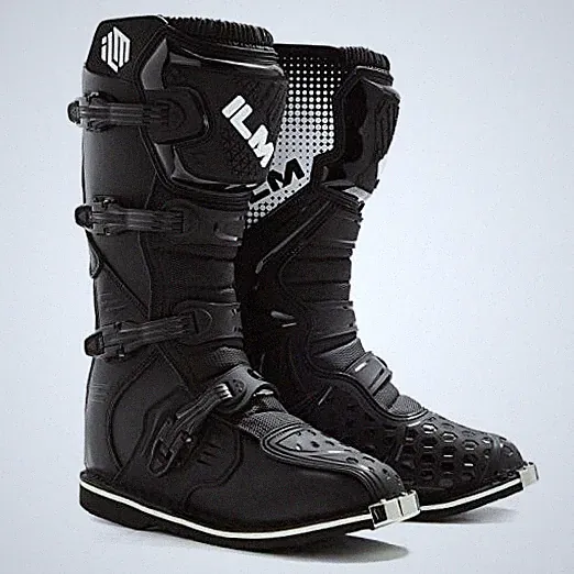 Motorcycle Boots Waterproof ATV Motorcross Dirt Blike for Men 12.5 Black-adult