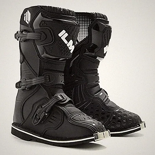 Motorcycle Boots Waterproof ATV Motorcross Dirt Blike for Men 4.5 Black-junior