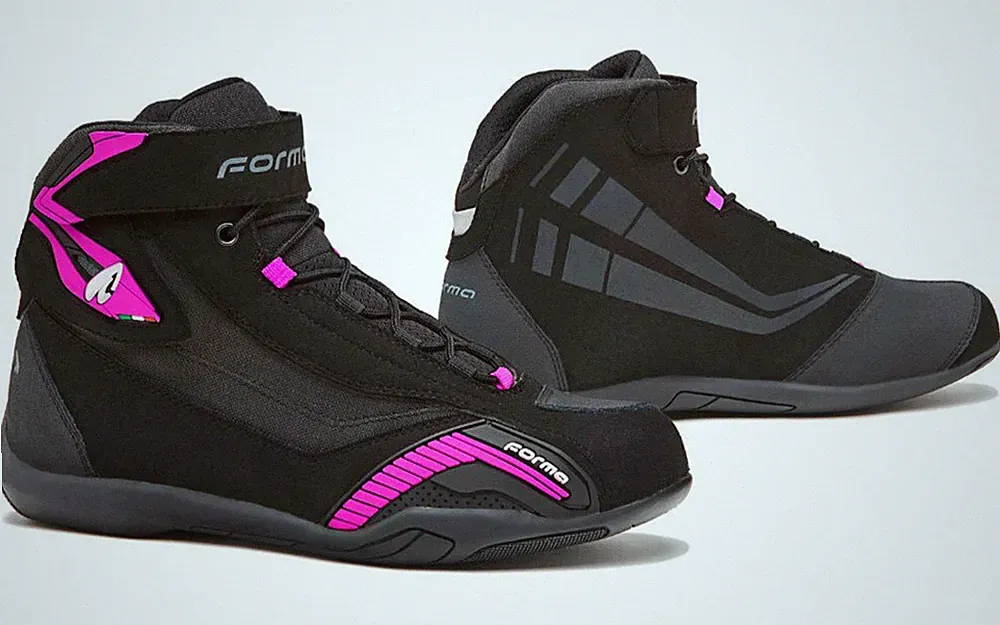 motorcycle boots womens | Forma GENESIS dry Lady UNBOXED street riding shoe pink