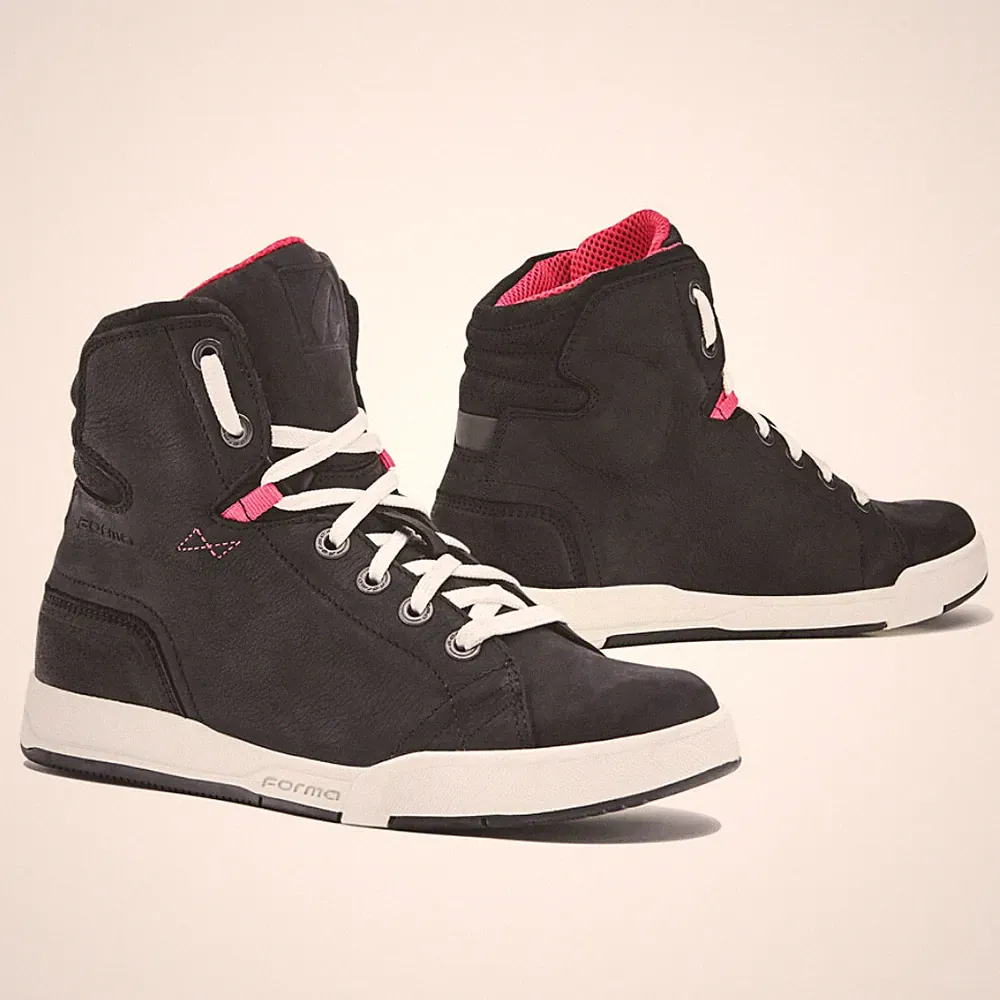 motorcycle boots womens | Forma SWIFT LADY dry waterproof urban street city pink