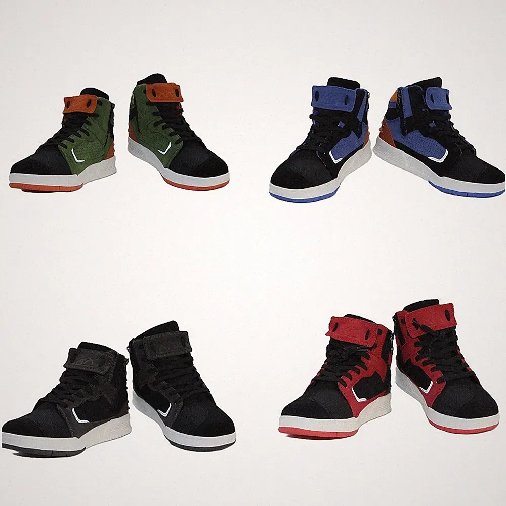 Motorcycle Riding Leather Shoes Off Road Racing Boots Anti-Collison Toe and Heel