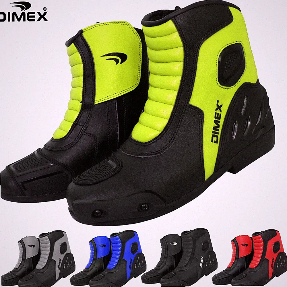 Motorcycle Sports Short Boots Motorbike Leather Adventure Ankle Shoes Racing