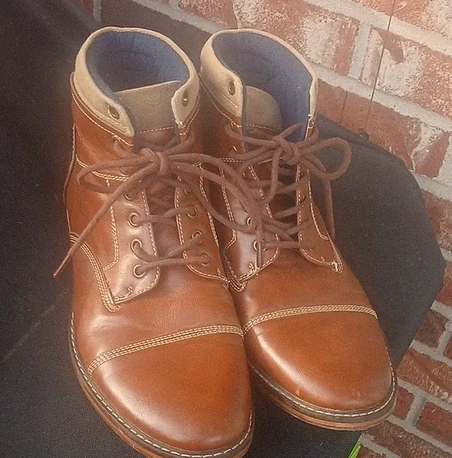 Mountain Creek Brown Leather Lace Up Cap Toe Ankle Boots Men's Size 9M