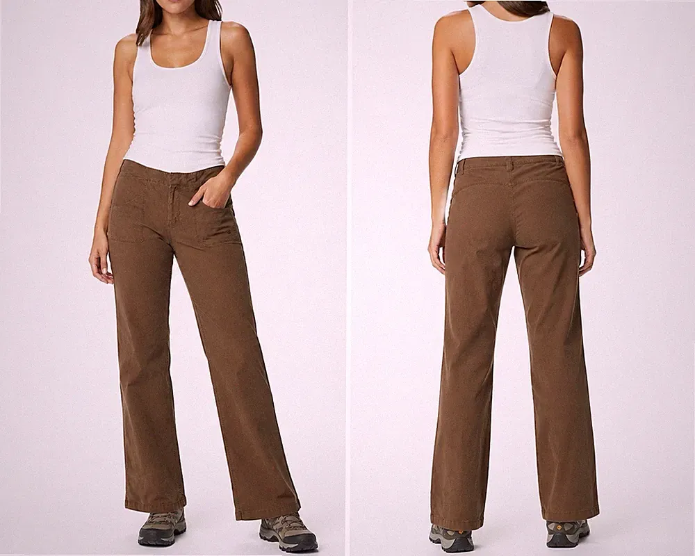 Mountain Hardwear Pants Women's 12 Brown Nylon Blend Hiking Outdoors Boot Cut