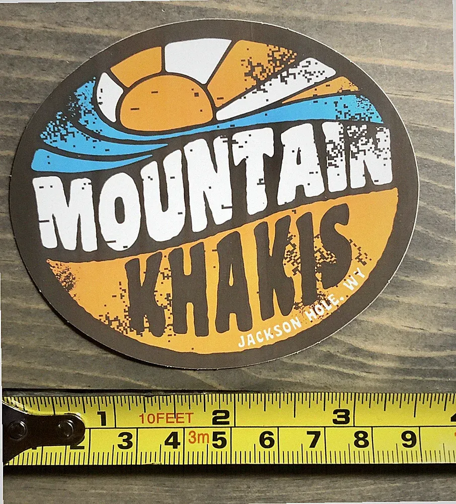 Mountain Khakis Decal Sticker White Boots Backpacking Tent Camping Hiking