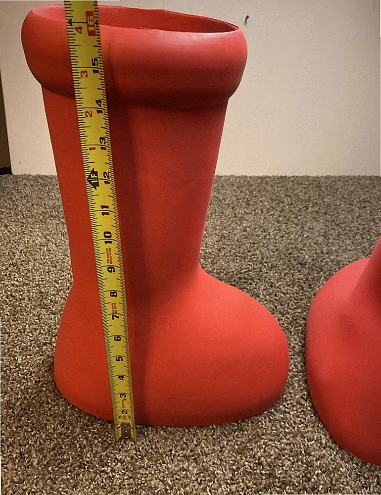 MSCHF Big Red Boots Size 10 PRE-OWNED