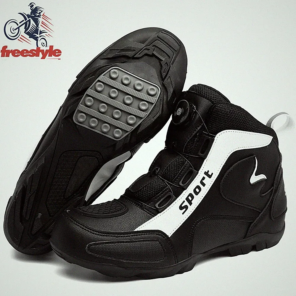 MTB Cycling Shoes Road Motorcycle Boots Men High Top Motorbike Speed Sneakers
