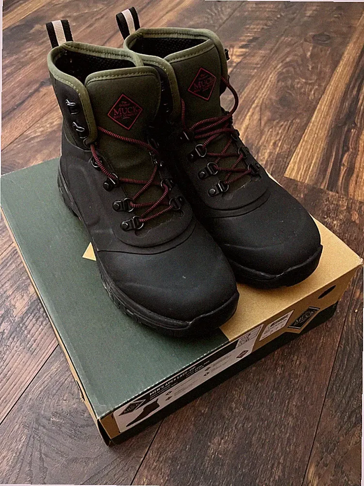 Muck Boot Company Men's Apex Lace Up Black Boot Size 8 AXML000