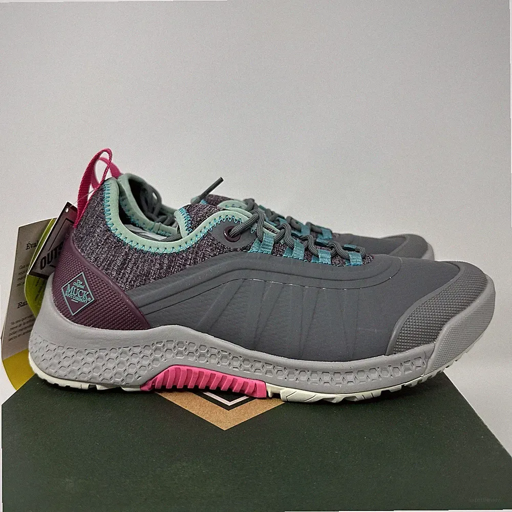 Muck Boot Company Outscape Shoes Womens Size 5.5 Waterproof Gray Pink OSLW-104