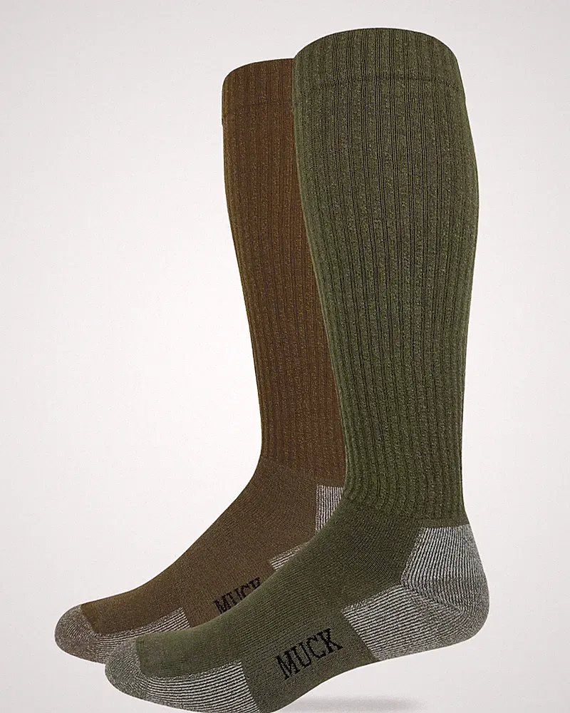 Muck Boot Mens Merino Wool Lightweight Everyday Tall Boot Socks 1 Pair Pack