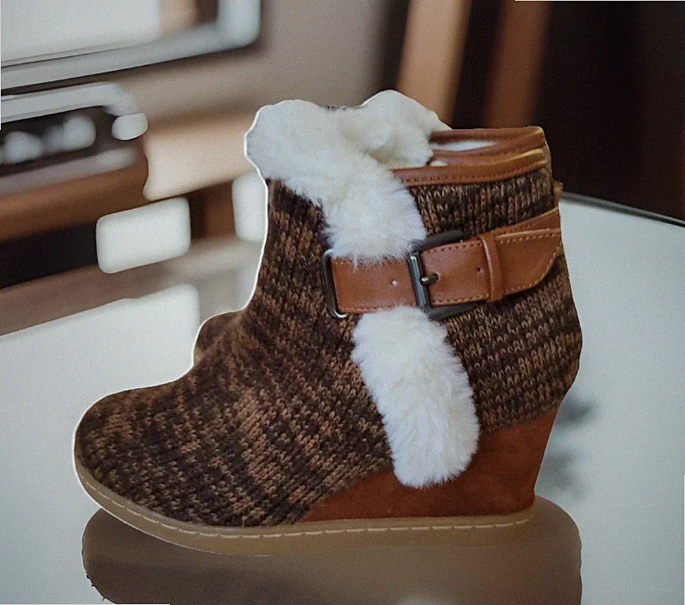MUK LUKS MUK' Annmarie Plush & Warm Fur Lining Zip Up Water-Resistant Boots Sz7