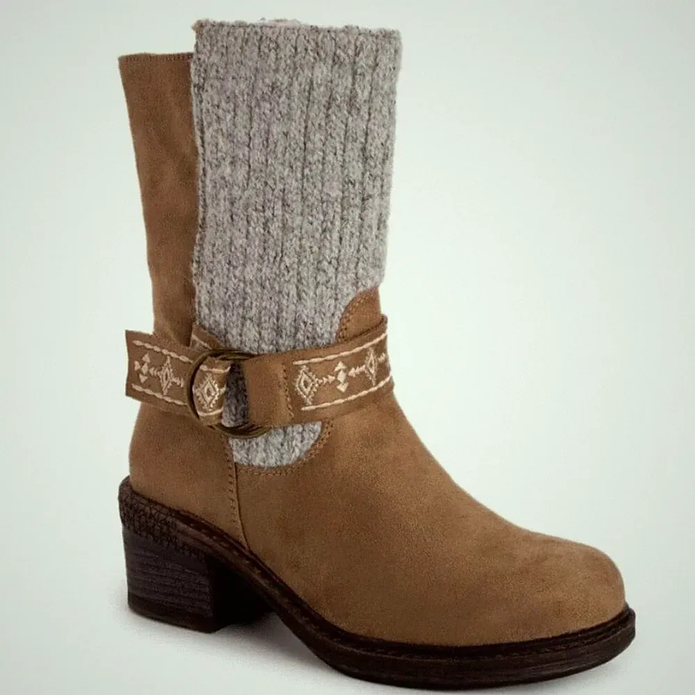 MUK LUKS Women's Arya Alice Boots Size 6 M STONE