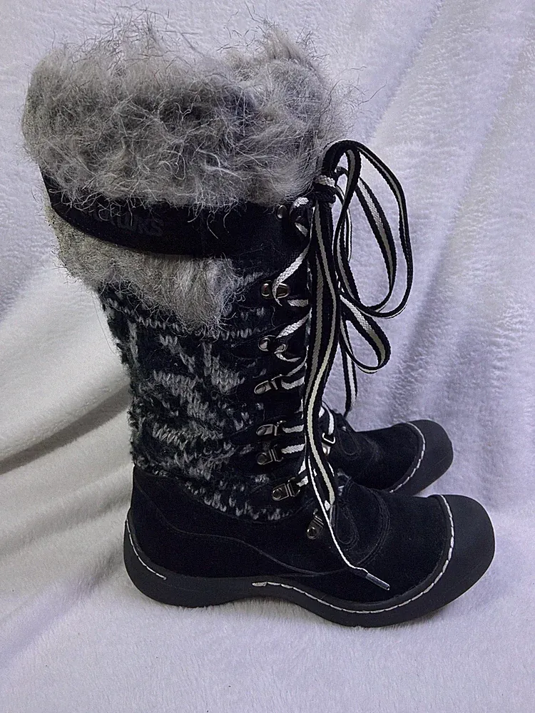 Muk Luks Women's Gwen tall lace-up snow boots Wool 200 Grams Thinsulate Size 7