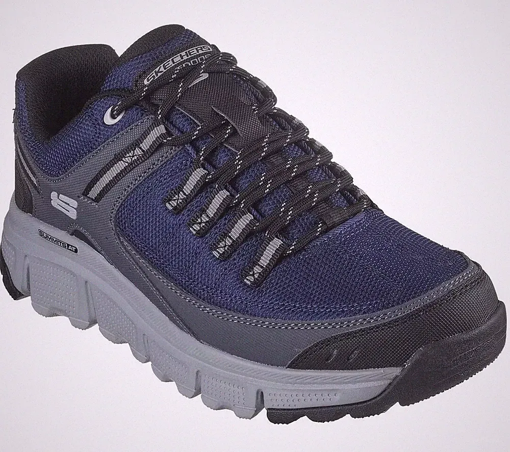 Navy Shoes Men's Skechers Hiking Outdoor Lace up Rubber cushioned Memory 237620