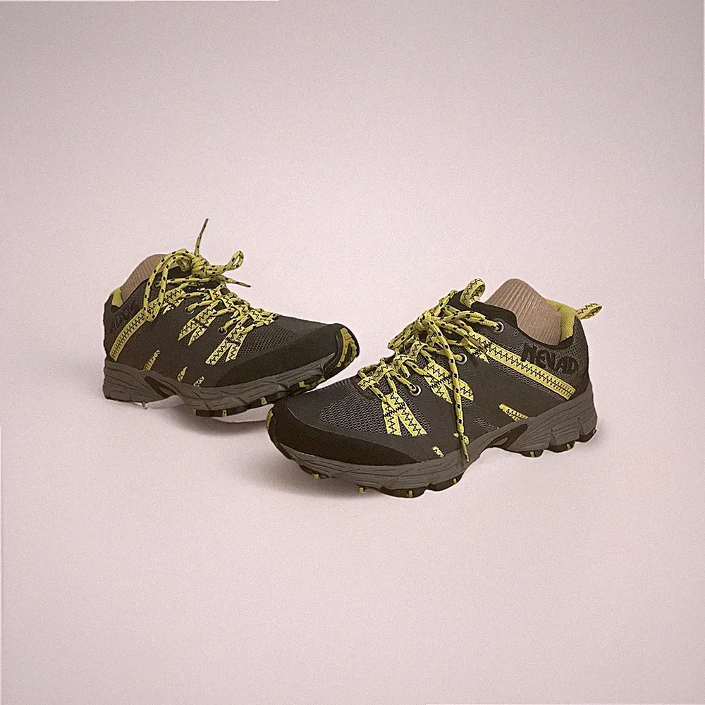 Nevados Compass Low Men's Trail Running Hiking Shoes Black Gray/Lime 9