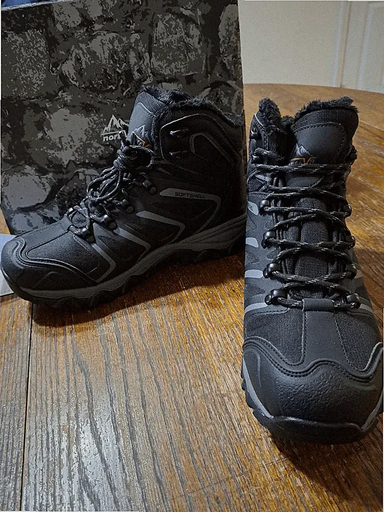 New 9 Notiv8 Black Grey Waterproof Hiking Boots Outdoor Mid Shoes Ankle Boot NWT
