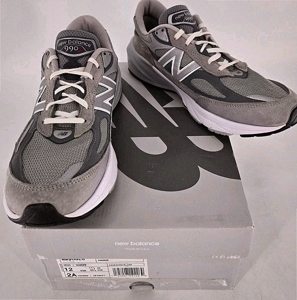 New Balance Men's 990v6 M990GL6 Gray Sz:12 2A - X Narrow- Used REPLACED INSOLES