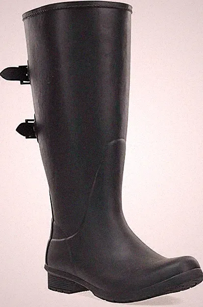 NEW CHOOKA WOMEN'S VERSA WIDE CALF TALL RAIN BOOTS WIDE CALF BLACK 1100451B