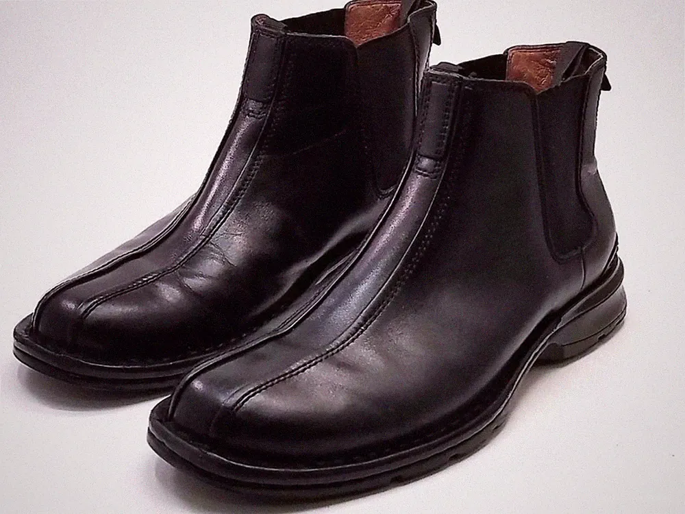 NEW Clarks Chelsea Boots Highlander Black Leather Mens Size 13 M