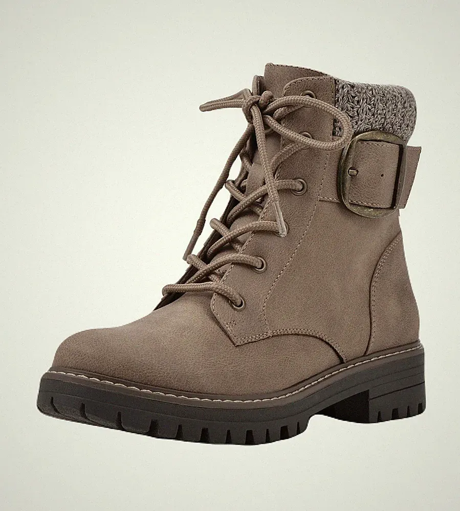 NEW Cliffs White Mountain Womens Size 6W 6 WIDE Stone Mentor Lace-Up Ankle Boots