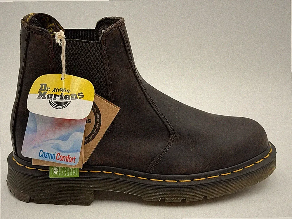 NEW Dr Martens 2976 SR SZ 6 Men's Leather Chelsea Boots Women’s SZ 7 BROWN