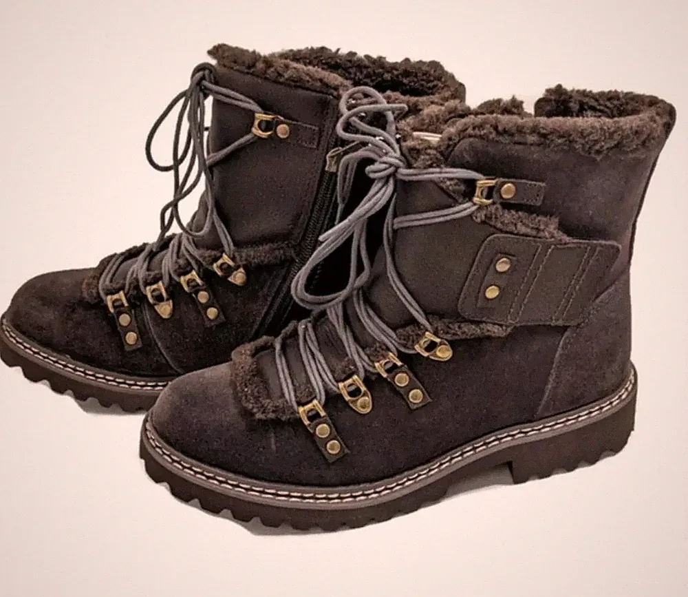 NEW! EARTH Waterproof Brown Suede KODIAC GLACIER Hiking Trail Ankle Boots Sz 11M